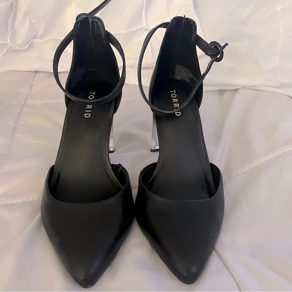 Women’s Torrid heel. 3 inch heel. Clear heel